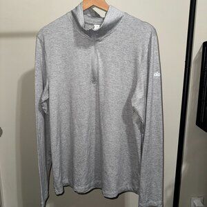 ALO YOGA - Conquer 1/4 Zip Reform Long Sleeve in Athletic Heather Grey